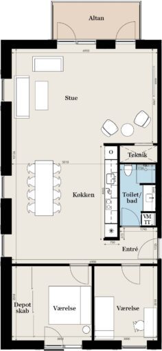 Plantegning for: 46, 5. sal th.