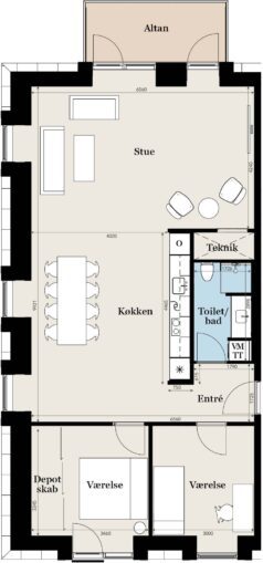 Plantegning for: 46, 6. sal th.