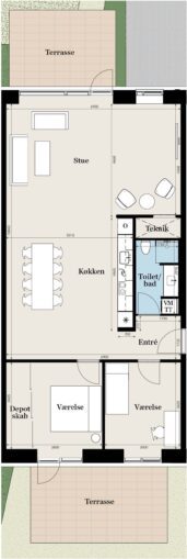 Plantegning for: 48, st. th.