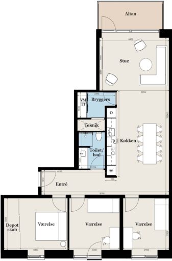 Plantegning for: 46, 1. sal mf.
