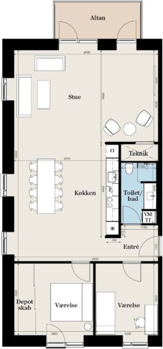 Plantegning for: 46, 1. sal th.