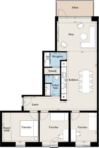 Plantegning for: 46, 2. sal mf.
