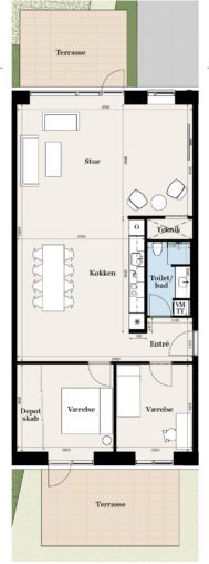 Plantegning for: Gammelhavn 48, st. th.