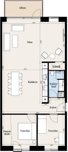 Plantegning for: Gammelhavn 48, 3. sal th.