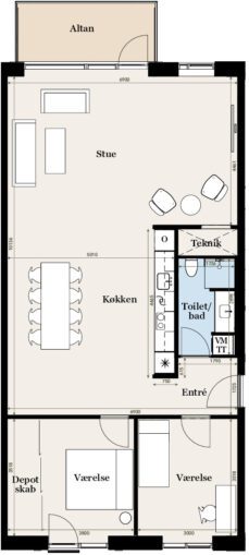 Plantegning for: Gammelhavn 48, 5. sal th.